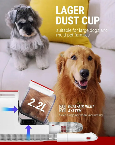 All-in-One Pet Grooming Vacuum & Clipper Kit