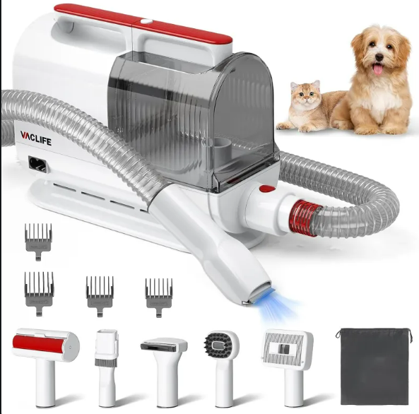 All-in-One Pet Grooming Vacuum & Clipper Kit