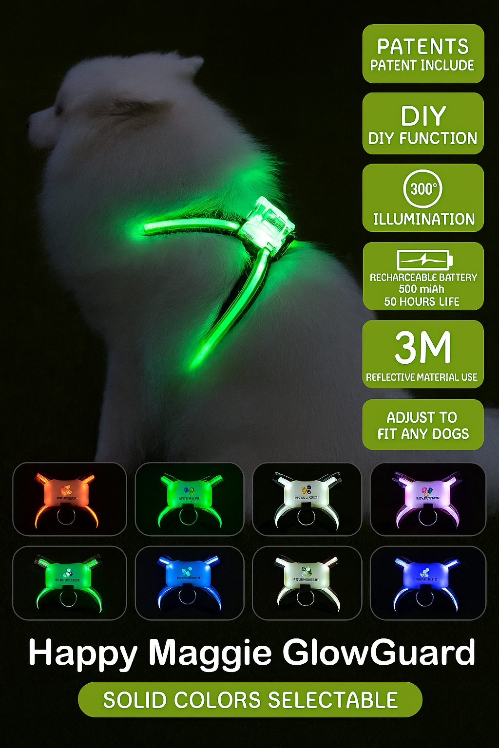 Happy Maggie! LED Safety Harness