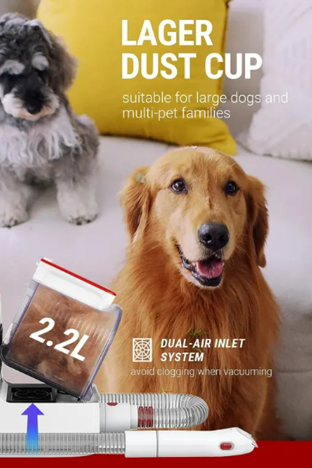 All-in-One Pet Grooming Vacuum & Clipper Kit