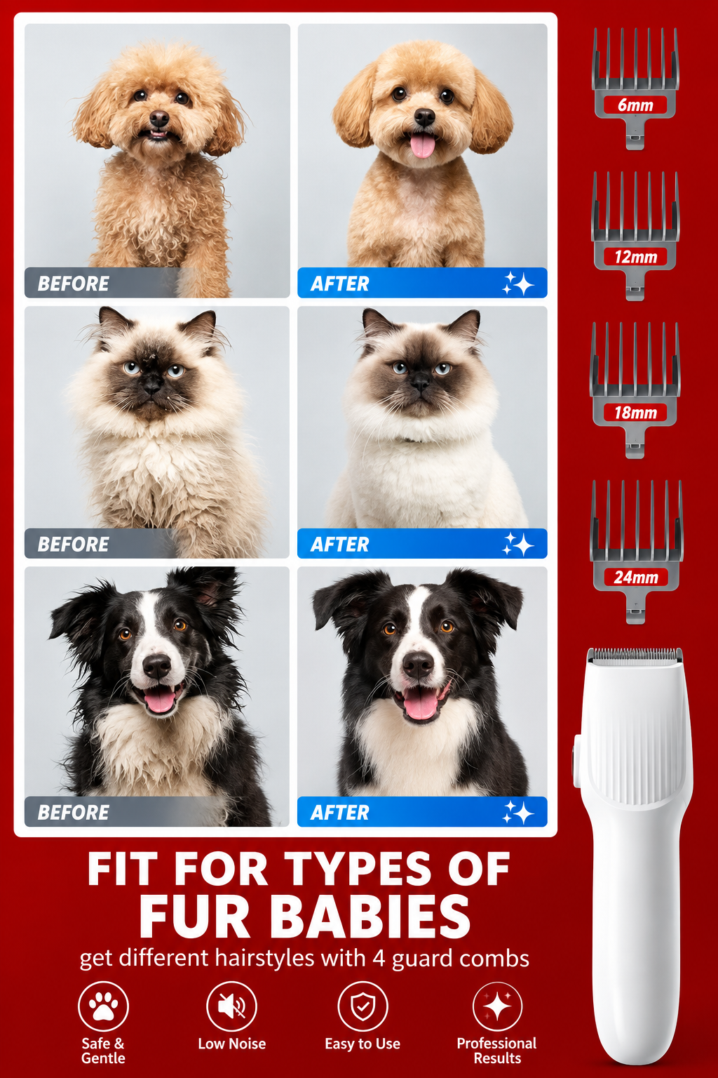 All-in-One Pet Grooming Vacuum & Clipper Kit