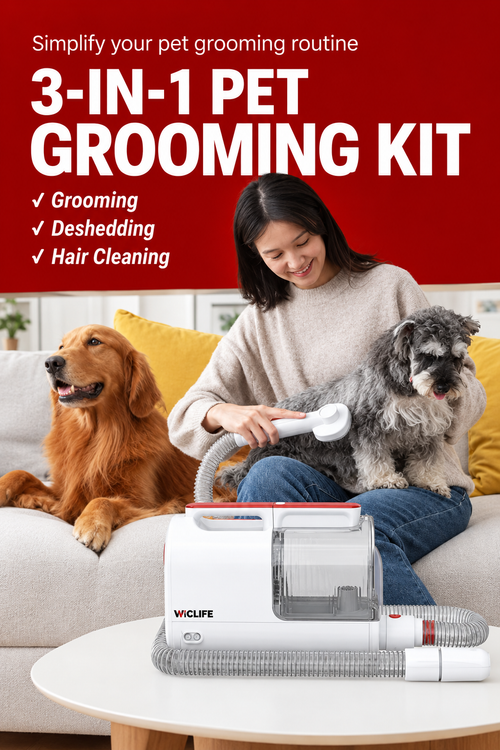 All-in-One Pet Grooming Vacuum & Clipper Kit
