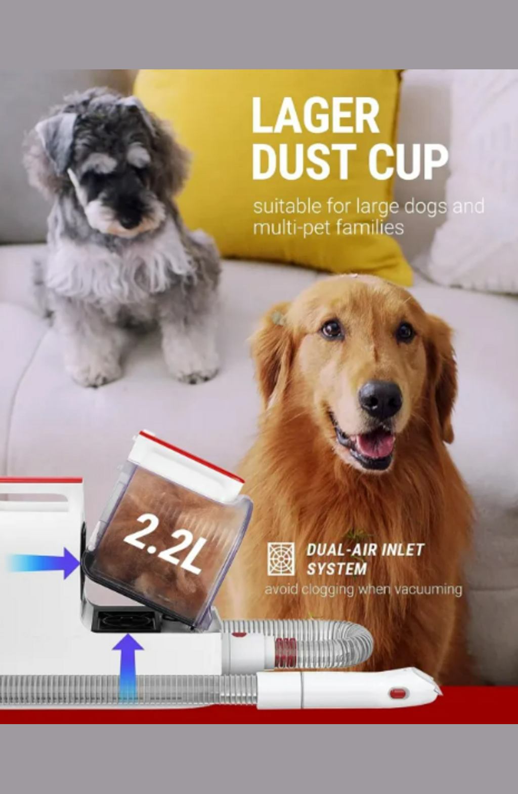 All-in-One Pet Grooming Vacuum & Clipper Kit