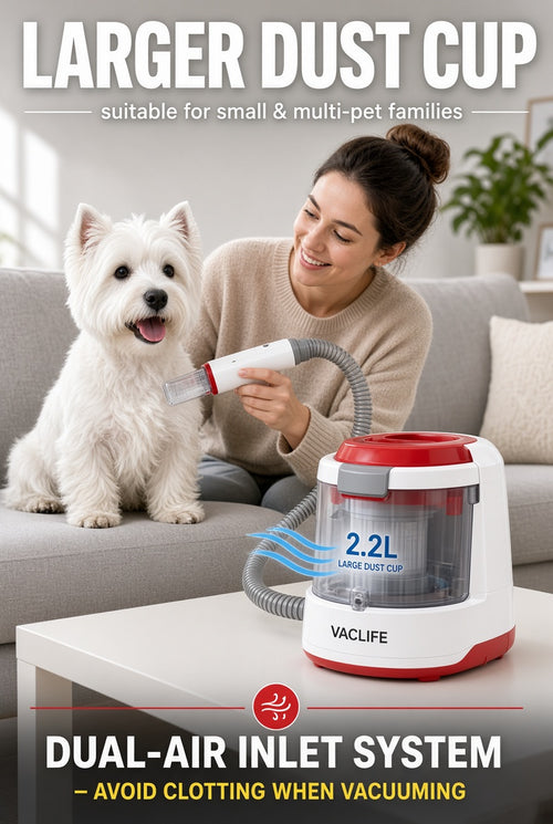 All-in-One Pet Grooming Vacuum & Clipper Kit