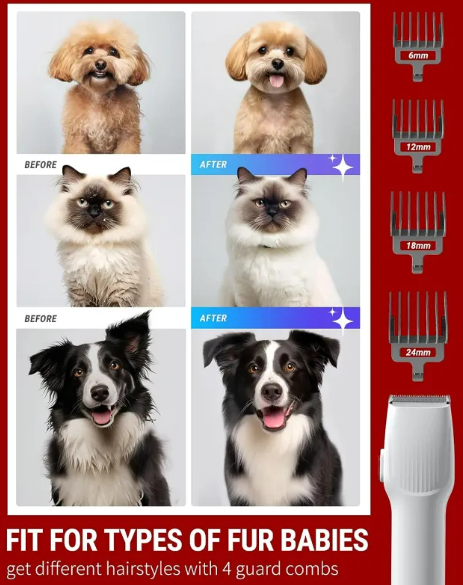 All-in-One Pet Grooming Vacuum & Clipper Kit